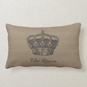 The Queen Canvas-Look Pillow