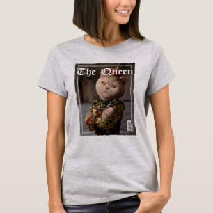 The Queen Cat Faux Magazine Cover T-Shirt