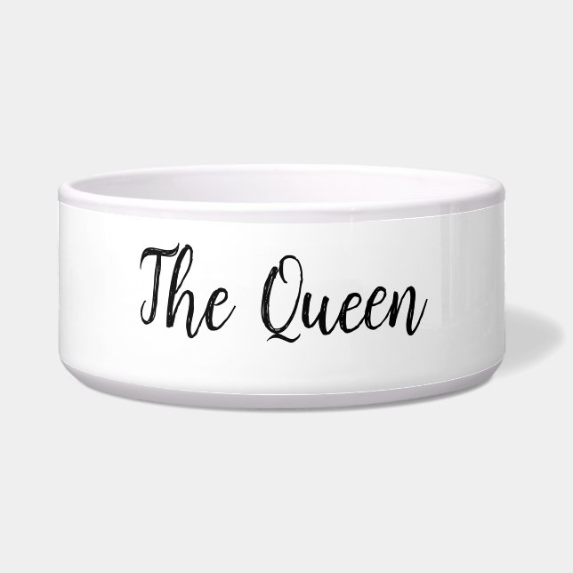 The Queen Ceramic Pet Bowl (Front)