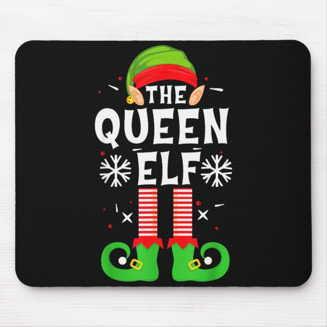 The Queen Elf Christmas Family Matching Pajamas Qu Mouse Pad (Front)