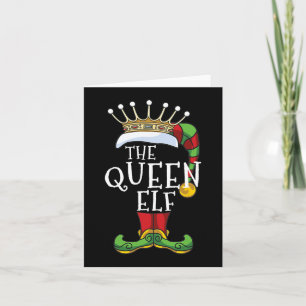 The Queen Elf Family Matching Christmas Group Fun Card