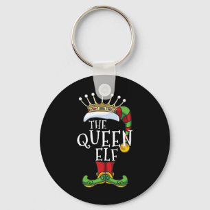 The Queen Elf Family Matching Christmas Group Fun Key Ring