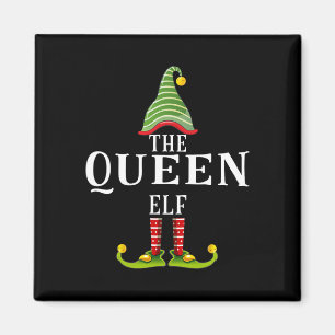 The Queen Elf Funny Matching Pajama Xmas Magnet