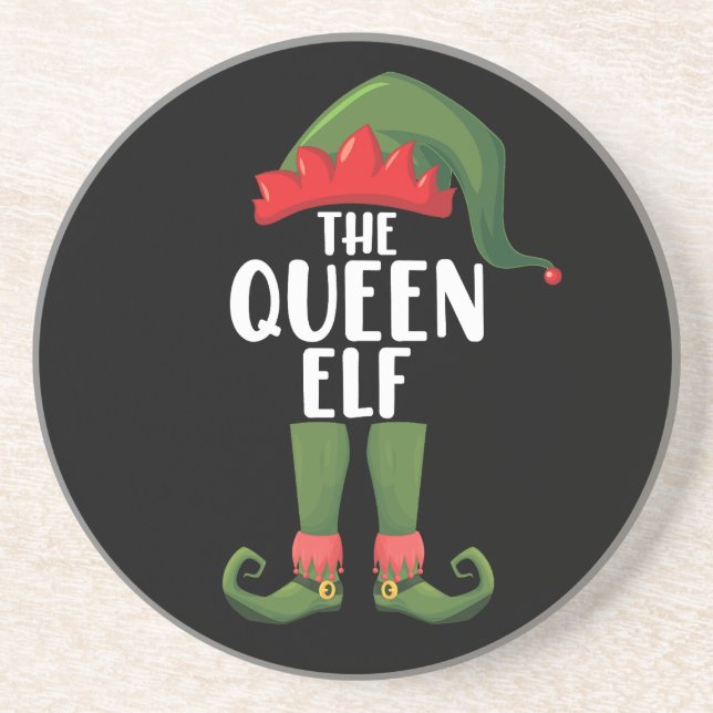 The Queen Elf Matching Family Christmas Women Coaster (Front)
