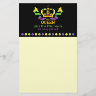 The Queen gets the BIG beads Stationery
