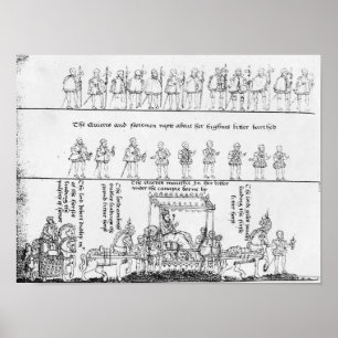 The Queen in her Litter Poster