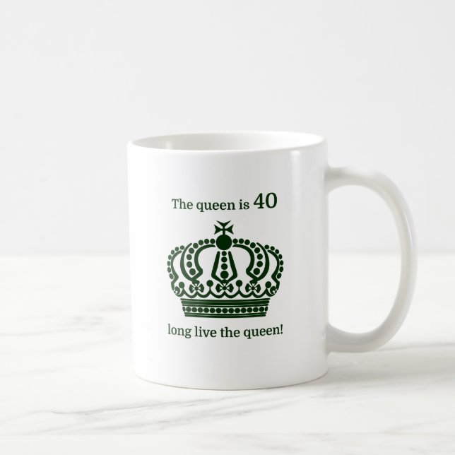 The queen is 40 long live the queen! coffee mug (Right)