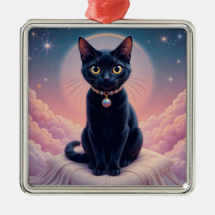 The Queen Of Black Cat Heaven Metal Ornament