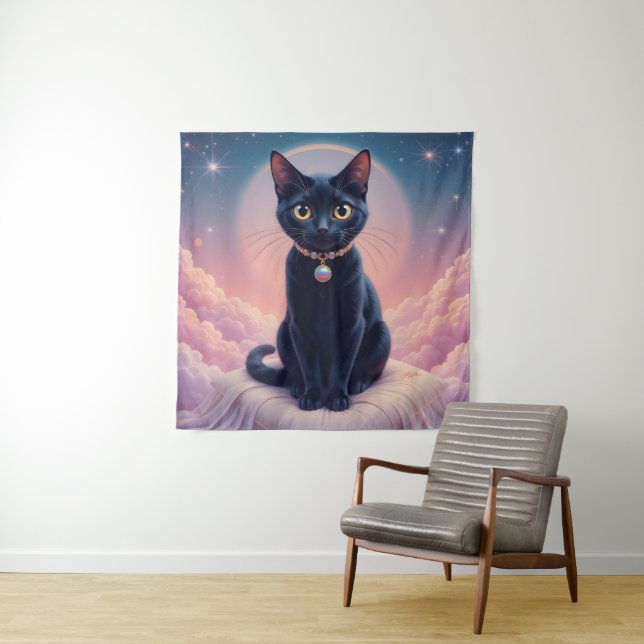 The Queen Of Black Cat Heaven Tapestry (In Situ)