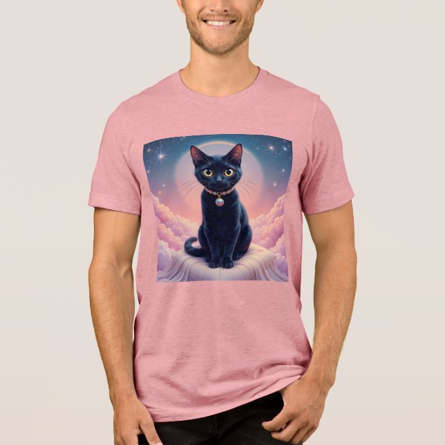 The Queen Of Black Cat Heaven Tri-Blend Shirt (Front)