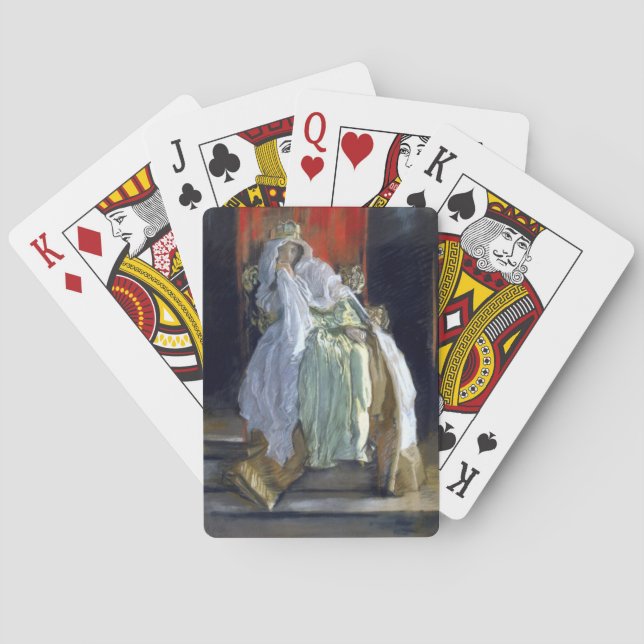The Queen of Denmark (by Edwin Austin Abbey) Playing Cards (Back)