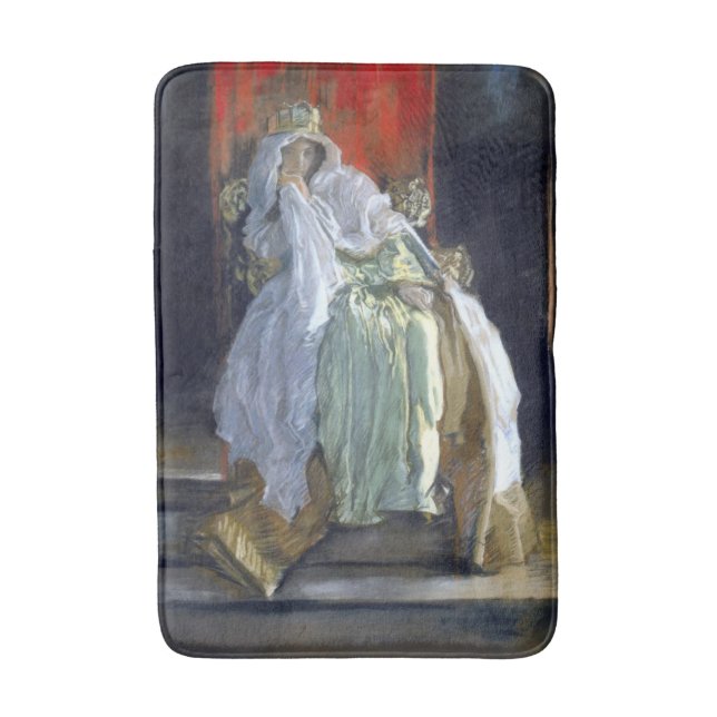 The Queen of Hamlet (by Edwin Austin Abbey) Bath Mat (Front Vertical)