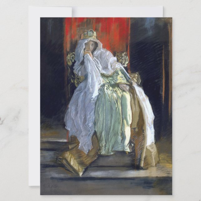 The Queen of Hamlet (by Edwin Austin Abbey) Card (Front)