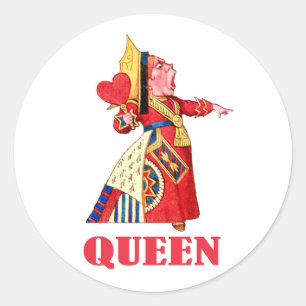 THE QUEEN OF HEARTS CLASSIC ROUND STICKER