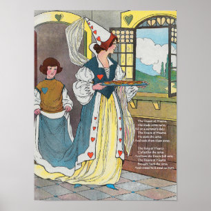 The Queen of Hearts Made Some Tarts, Nursery Rhyme Poster