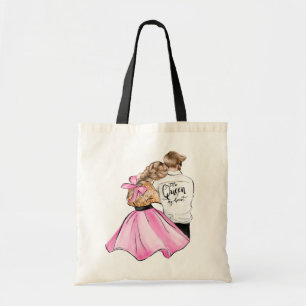 The Queen of my heart valentine day couple in love Tote Bag