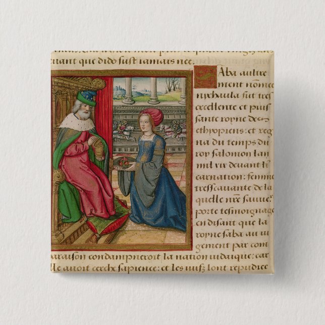 The Queen of Sheba 15 Cm Square Badge (Front)