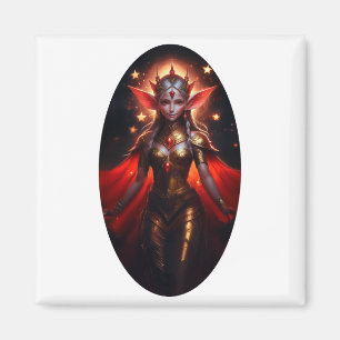 The Queen Of The Moon Watcher Elves Poses For Us Magnet