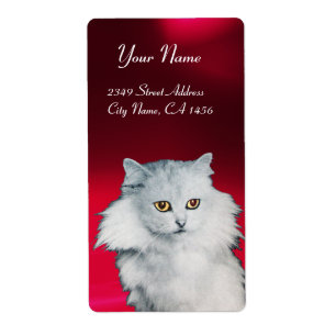 THE QUEEN OF WHITE CATS ,red burgundy