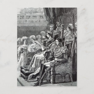 The Queen Opening Parliament in 1846 Postcard