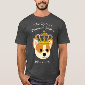 The Queen Platinum Jubilee Corgi With Crown Dog Lo T-Shirt