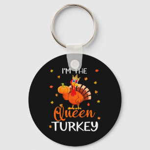 The Queen Turkey Thanksgiving Turkey Autumn Fall L Key Ring