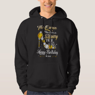 The Queen Was Born In February 1978 45th Birthday Hoodie