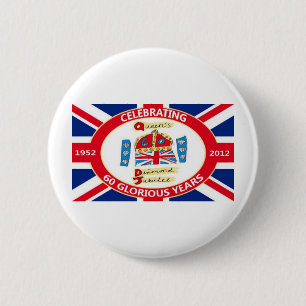 The Queen's Diamond Jubilee 6 Cm Round Badge