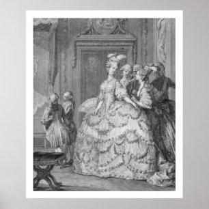 The Queen's Lady-in-Waiting, engraved by P.A. Mart Poster