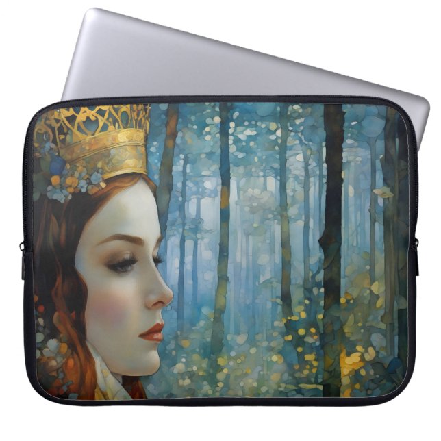 The Queen's Lost Heart Fairytale Portrait Laptop Sleeve (Front)