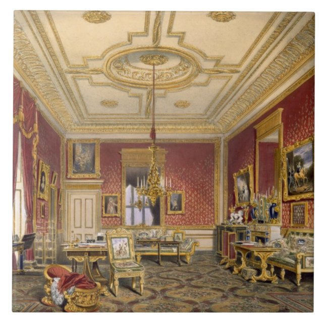 The Queen's Private Sitting Room, Windsor Castle, Ceramic Tile (Front)