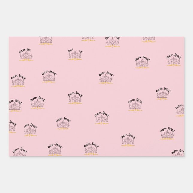 The Queen's Wrapping Paper - Flat Sheet Set of 3 (Front)