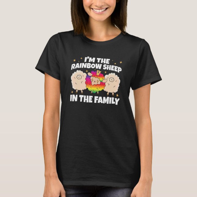 The Queer Rainbow Sheep T-Shirt (Front)
