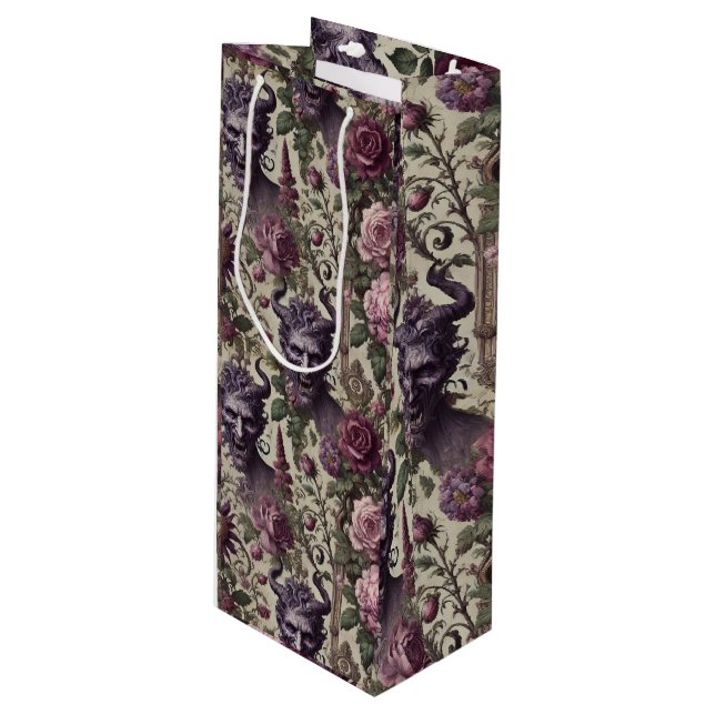 The Query of Blight – Gothic Baroque  Wine Gift Bag (Front Angled)
