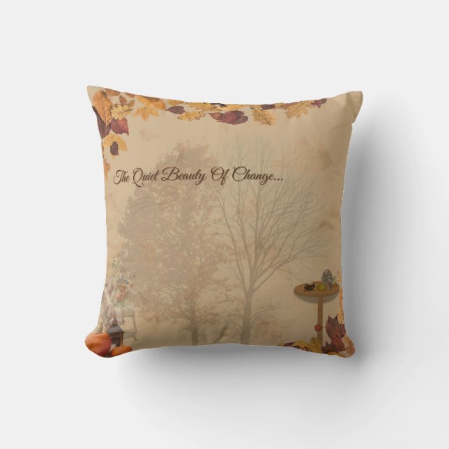 The Quiet Beauty Of Change- Autumn Cozy Pillow  (Front)