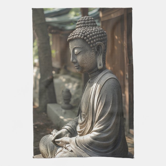 The Quiet Buddha Tea Towel (Vertical)