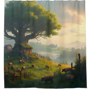 The Quiet Farm -  Shower Curtain
