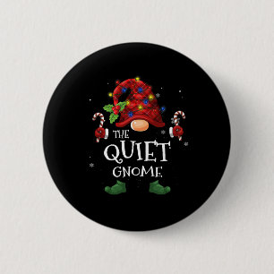 The Quiet Gnome Buffalo Plaid Christmas Tree Light 6 Cm Round Badge