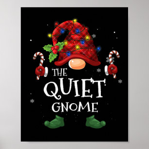 The Quiet Gnome Buffalo Plaid Christmas Tree Light Poster