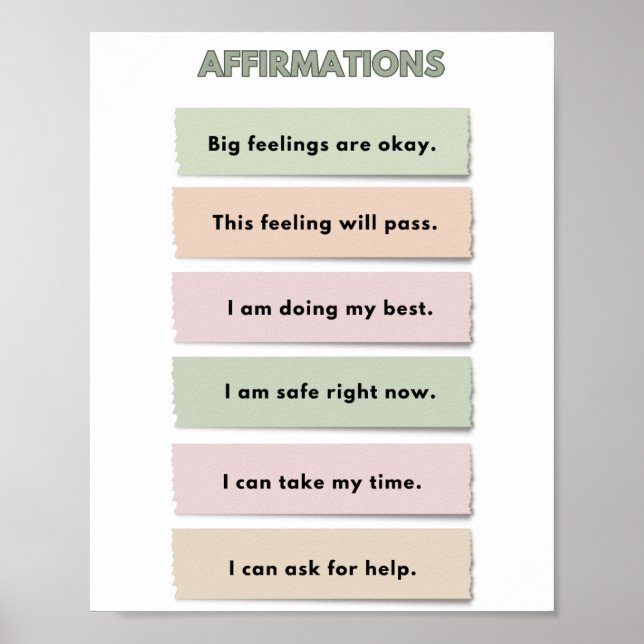 The Quiet Grove Calming Corner Affirmations Poster (Front)