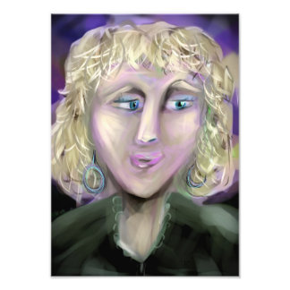 The Quiet Observer Expressive Feminine Portrait Photo Print