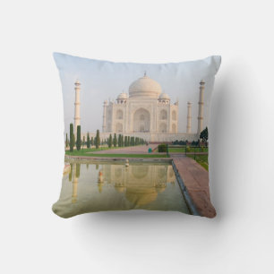 The quiet peaceful Taj Mahal at sunrise one of Cushion