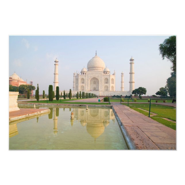 The quiet peaceful Taj Mahal at sunrise one of Photo Print (Front)