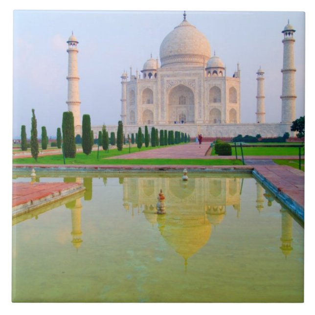 The quiet peaceful World Famous Taj Mahal at Ceramic Tile (Front)