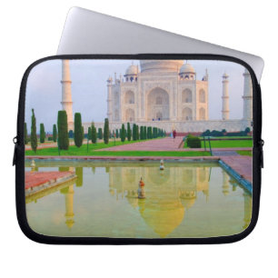 The quiet peaceful World Famous Taj Mahal at Laptop Sleeve