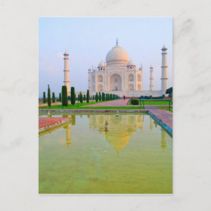 The quiet peaceful World Famous Taj Mahal at Postcard