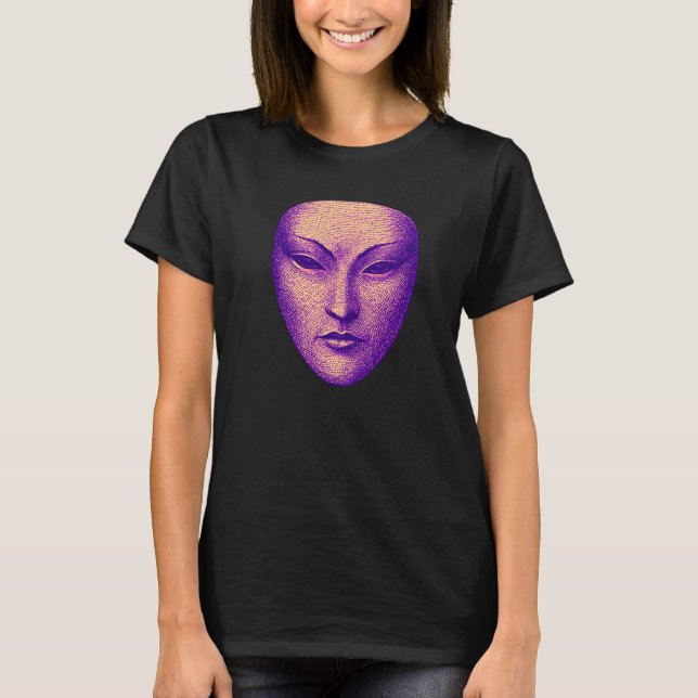 The Quiet Self Abstract Human Mask | Identity T-Shirt (Front)