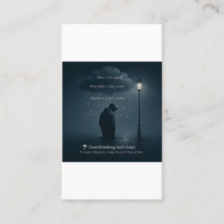 The Quiet Spiral – Realistic Overthinking Tee Business Card