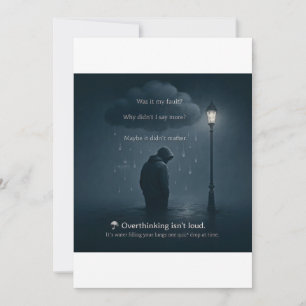 The Quiet Spiral – Realistic Overthinking Tee Invitation