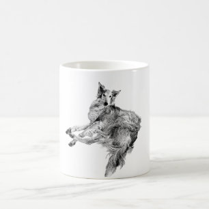The Quiet Stretch – Silken Windhound Coffee Mug